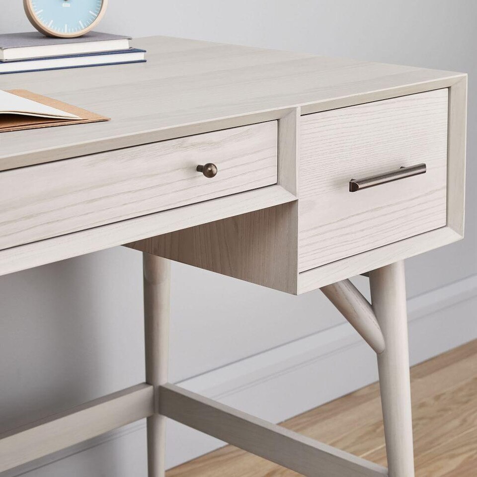 Mid-Century Desk - Pebble | west elm United Kingdom